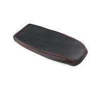 Décoration de voiture Garniture De Couvercle Boîte D'accoudoir Commande Centrale Intérieure En Cuir Microfibre, Accessoires Voiture Pour Focus 2007(Black-red line)
