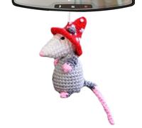 Décoration de voiture mignonne en forme de souris - Breloque plate en acrylique pour miroir de voiture, pendentif souris coloré | Accessoires à suspendre pour tableau de bord de voiture