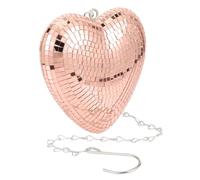 Décoration Décor Chaîne Suspendus Boule Disco Coeur en Forme De Boule Disco Miroir Surface Balle Partie Suspendus Coeur Boule À Facettes