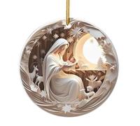 Décoration délicate de crèche, pendentif artistique à suspendre pour célébrer la naissance d'une famille chrétienne