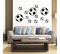 Décoration des chambres des garçons Football DIY Autocollant autocollant de football Mur Chambre des enfants Décoration du salon Small 7x7cm 14pcs