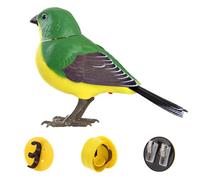 Décoration des oiseaux pour animaux de compagnie - Jouet d'oiseau activé par la voix, modèle de mouvement animal réaliste | Jouet de gazouillis interactif avec réponse à capteur léger, activité