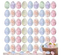 Décoration des œufs de Pâques - 100 œufs mousseux mousse pour métiers et chasses aux œufs | Décor de fête de Pâques aux couleurs assorties, décorations de vacances de bricolage pour les célébratio