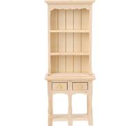 Décoration d'étude miniature Bibliothèque à 3 niveaux avec tiroirs pour maison de poupées 1:12 et peinture pour bois de poupées