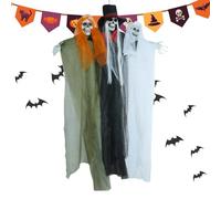 Décoration d'extérieur à suspendre avec squelettes fantômes pour Halloween - Figurines et effrayantes pour fêtes et vacances en extérieur comme patio, véranda, jardin, arbre, patio