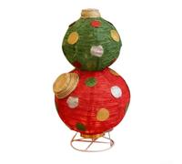 Décoration d'extérieur empilable éclairée, avec cadre en métal pour plus de stabilité avec alternance de bulles LED et modes d'éclairage constant