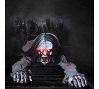 Décoration d'extérieur pour Halloween - Zombie - Brise-sol lumineux avec son effrayant pour Halloween à l'extérieur, accessoire de zombies effrayant pour cour, cimetière, pelouse, cimetière