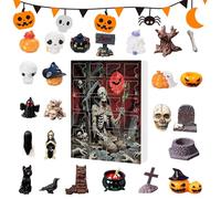 Décoration d'Halloween 2025 | Calendrier d'Halloween effrayant en forme de, fournitures décoratives pour famille, école, jour de la semaine, garçons