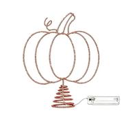Décoration d'Halloween 2026 - Charmante décoration de table pour la saison - Figurine d'automne élégante avec lumière LED chaude et confortable - Yeux lumineux en métal - Accent de pièce (blanc, 29 x
