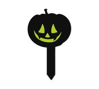Décoration d'Halloween 2026 - En acrylique - Avec éclairage LED - Pour l'extérieur - Différents visages effrayants - Décoration de cour résistante aux intempéries - Idéal pour véranda et jardin