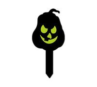 Décoration d'Halloween 2026 - En acrylique - Avec éclairage LED - Pour l'extérieur - Différents visages effrayants - Décoration de cour résistante aux intempéries - Idéal pour véranda et jardin