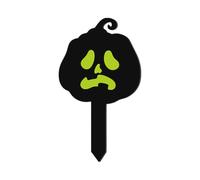 Décoration d'Halloween 2026 - En acrylique - Avec éclairage LED - Pour l'extérieur - Différents visages effrayants - Décoration de cour résistante aux intempéries - Idéal pour véranda et jardin