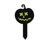 Décoration d'Halloween 2026 - En acrylique - Avec éclairage LED - Pour l'extérieur - Différents visages effrayants - Décoration de cour résistante aux intempéries - Idéal pour véranda et jardin