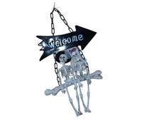 Décoration d'Halloween à suspendre avec lumières LED pour fête étrange et maison hantée Accessoires effrayants d'Halloween