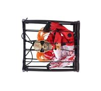 Décoration d'Halloween animée - Pesée crâne mobile - Accessoires de décoration à suspendre avec son et lumière pour festival de fête - Crâne animé - Accessoires de cage d'Halloween pour les vacances