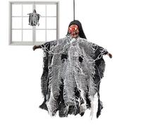 Décoration d'Halloween - Crâne fantôme - Décoration effrayante - Article de décoration pour arbre de vacances, salon, jardin, terrasse, balcon, cour, chambre à coucher, intérieur et extérieur