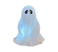 Décoration d'Halloween effrayante avec éclairage LED pour les nuits d'Halloween, esprit joyeux comme figurine décorative de bureau, ornement lumineux en plastique pour un tric d'ambiance