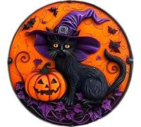 Décoration d'Halloween en bois à suspendre pour créer une atmosphère de nuit d'Halloween rêveuse Décoration parfaite pour la maison Laissez votre fête briller ! Kjw860 (B, 20 x 20)