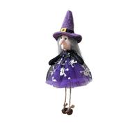 Décoration d'Halloween en tissu à suspendre avec sorcière, chats noirs, citrouilles, fantômes, pour intérieur et extérieur, décoration de la maison, dessin animé, Halloween, étagère, décoration de