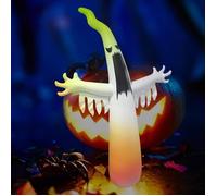 Décoration d'Halloween gonflable fantôme 240 cm auto-gonflable avec LED effet flamme, ballon fantôme effrayant pour Halloween