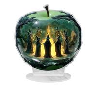 Décoration d'Halloween - Pomme acrylique de 6 pouces | Scénique transparent : affichage de table résistant à l'usure haute transparence pour salon, chambre, bureau, écriture