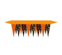 Décoration d'Halloween pour cheminées, bannières à suspendre, motif tête de mort, toile d'araignée, écharpe, guirlande, fournitures de fête, décorations d'Halloween, bannières suspendues