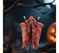 Décoration d'Halloween - Squelette avec son et lumière des yeux LED - Squelette - Décoration d'Halloween - Squelette à suspendre - LED - Décoration d'horreur - Squelette effrayant - Décoration