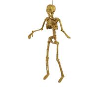 Décoration d'Halloween squelette scintillant à suspendre avec joints réglables pour porte de porche, fenêtre, décoration articulée flexible