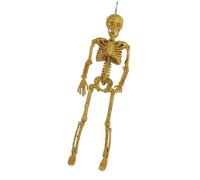Décoration d'Halloween squelette scintillant de 40 cm avec joints articulés pour centre de table de fête de vacances, décoration d'intérieur et d'extérieur d'Halloween