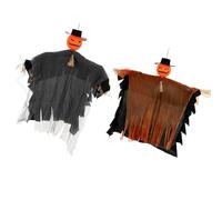 Décoration d'Halloween unique en paille avec nœud papillon Specter pour intérieur ou extérieur - Facile à suspendre - Accessoire de décoration d'intérieur ou d'extérieur