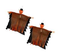 Décoration d'Halloween unique en paille avec nœud papillon Specter pour intérieur ou extérieur - Facile à suspendre - Accessoire de décoration d'intérieur ou d'extérieur