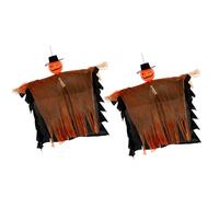Décoration d'Halloween unique en paille avec nœud papillon spectre pour intérieur et extérieur, facile à suspendre, accessoire de conception de citrouille, chapeau de citrouille, décorations spectre