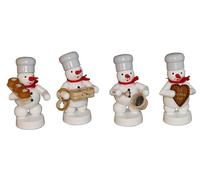 Décoration D'Hiver Bonhomme de Neige Bäckerquartett Hauteur 8cm Neuf Eismann