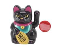 Décoration - DILWE - Chat Porte-Bonheur Solaire - Bras Qui Bouge - Plastique - 5,3x4,1 cm