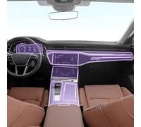 Décoration d'intérieur Console centrale intérieure de voiture Film protection peinture TPU transparent autocollant anti-rayures écran LCD PPF ， pour Audi A6 C8 2019-2023