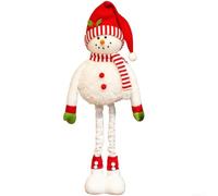 Décoration d'intérieur en forme de bonhomme de neige avec design télescopique et pliable en tissu doux adapté pour l'affichage de vacances réglable dans divers espaces