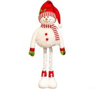 Décoration d'intérieur en forme de bonhomme de neige avec design télescopique et pliable, matériau en tissu doux adapté pour l'affichage de vacances réglable dans divers espaces