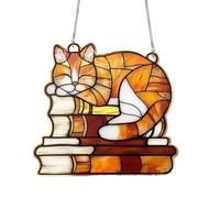 Décoration d'intérieur en forme de chat en acrylique pour fenêtre et porte