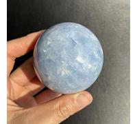 Décoration d'intérieur en quartz avec boule de cristal de célestine bleu naturel avec base, 30 mm