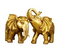 Décoration d'intérieur Feng Shui Éléphant Chinois en Laiton Ornement Bonne Chance et Richesse Éléphant pour la prospérité et la Protection au Bureau à Domicile Une Paire