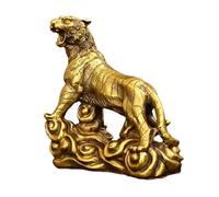 Décoration d'intérieur Feng Shui en Laiton, Figurine de Tigre en cuivre, breloque du Zodiaque, Tigre de Fortune, Richesse et prospérité, Maison et Bureau, 6,3 x 2,8 x 7,1