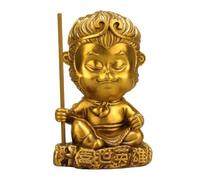 Décoration d'intérieur Feng Shui Statue du Roi Singe Chinois en Laiton Figurine Wukong Sun Wukong Voyage vers l'Ouest Statue Laiton 5,1 * 3,7 * 7,1IN