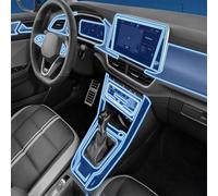 Décoration d'intérieur Film intérieur de voiture pour panneau d'engrenage navigation, couverture console centrale, film protection en TPU anti-rayures, pour Volkswagen T-ROC Style D 2021