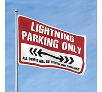 Décoration d'intérieur Hommes Lightning Parking Only Flag Accessoires Gamers Décorations de porte de chambre (Taille : 60 x 90 cm)