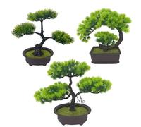 Décoration d'intérieur, pin de bienvenue, tête de dragon, versions demi-lune, décorations de bureau et de maison, bonsaï artificiel, pots en plastique avec herbe artificielle, plantes bonsaï réalistes