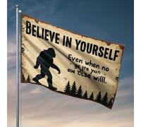 Décoration d'intérieur pour homme « Croyez en vous-même : la force invisible dans le drapeau » Décoration extérieure à suspendre (30 x 45 cm)