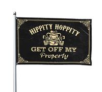 Décoration d'intérieur pour homme Hippity Hoppity Get Off My Property Drapeau Camper Décorations pour l'intérieur des garçons (60 x 90 cm)