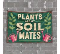 Décoration d'intérieur pour homme - Les plantes sont mes compagnons de sol : tapisserie de dévotion d'un jardinier pour chambre de garçon (100 x 150 cm)