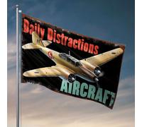 Décoration d'intérieur pour homme, motif distractions quotidiennes, drapeau d'avion cool affiche, drapeaux, accessoires de bureau pour hommes (152 x 244 cm)