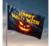 Décoration d'intérieur pour hommes Happy Halloween! Drapeau amusant pour décoration d'intérieur pour adolescents (120 x 180 cm)